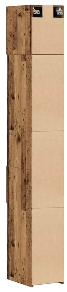 Armário Slim vidaXL Madeira Antiga 30x42.5x225 cm Madeira Engenharia