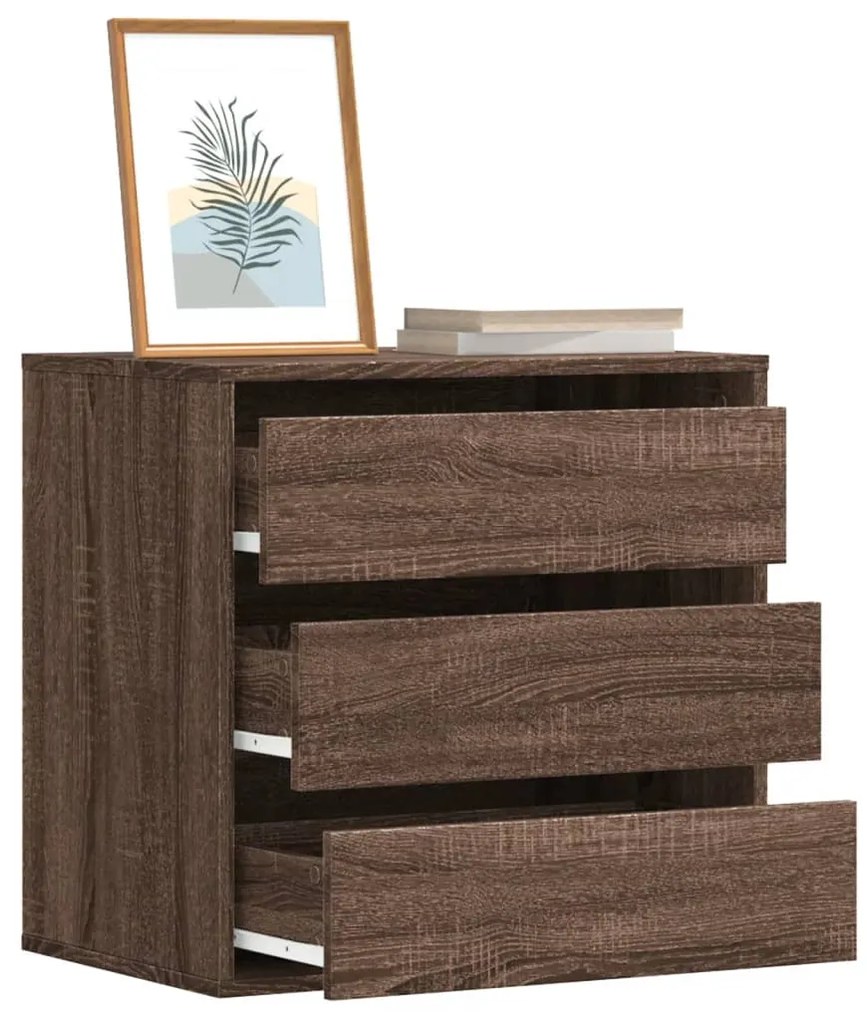 vidaXL Cómoda 60x41x58 cm derivados de madeira carvalho castanho
