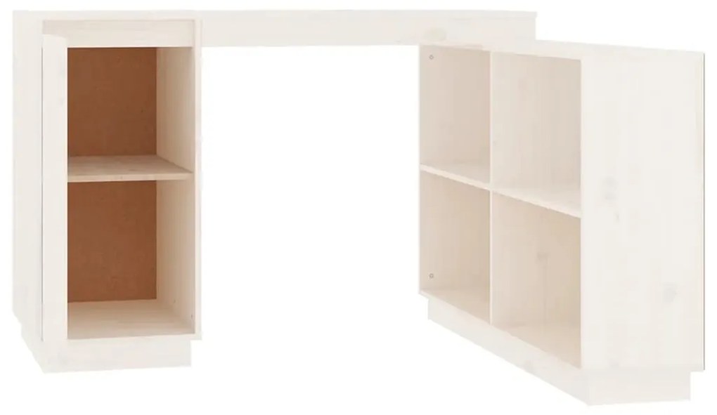 Secretária 110x50x75 cm madeira de pinho maciça branco