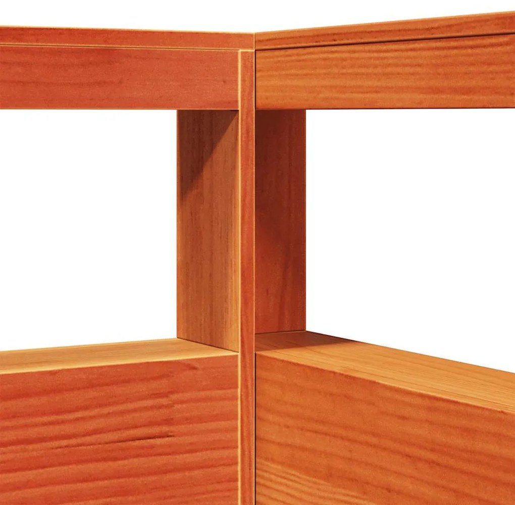 Estante cabeceira forma de L 80 cm pinho maciço castanho-mel
