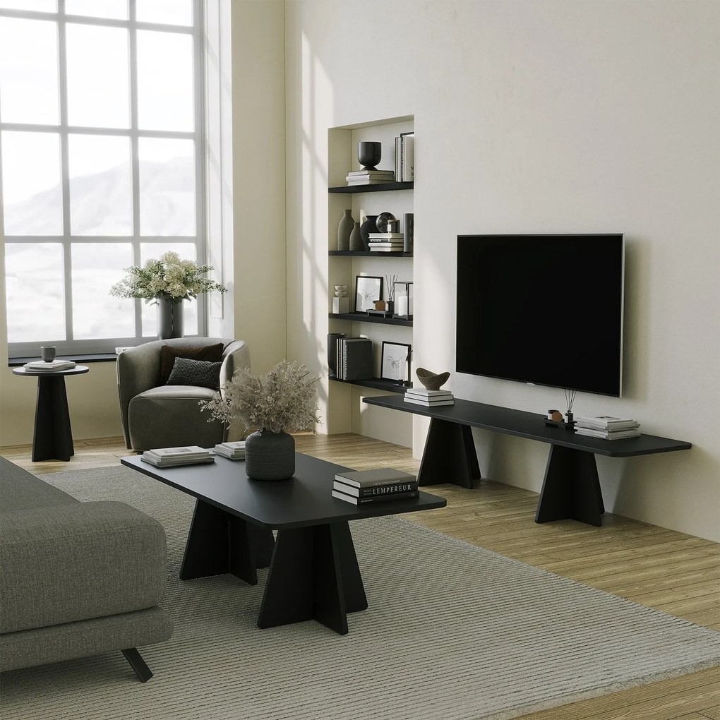 Unidade de TV Mushroom – Preto – 180 cm x 40 cm x 42 cm