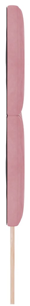 Cabeceira Design de Blocos de Diamante Rosa 140 cm Veludo