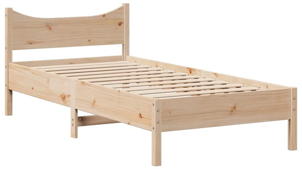 Cama sem colchão 90x200 cm madeira de pinho maciça