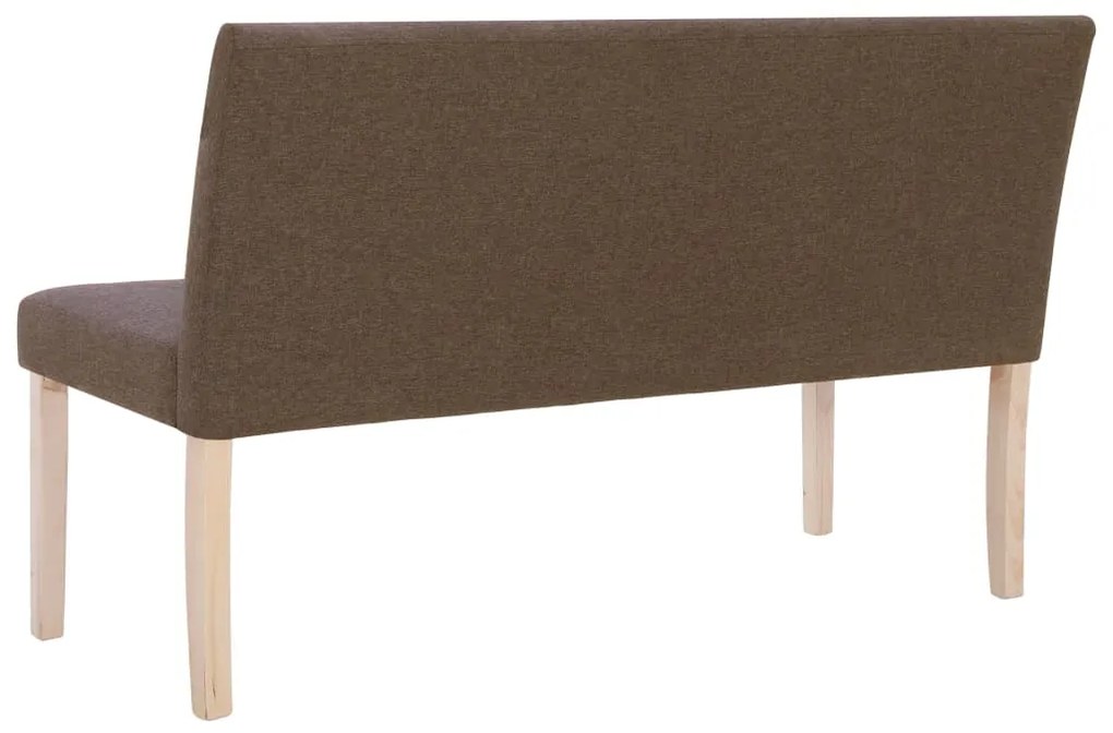 Banco 139,5 cm poliéster castanho