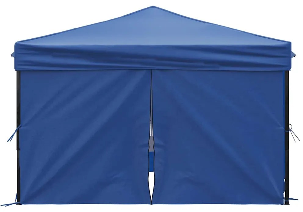 Tenda para festas dobrável com paredes laterais 3x3 m azul
