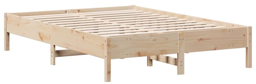 Cama com estante sem colchão 150x200 cm pinho maciço