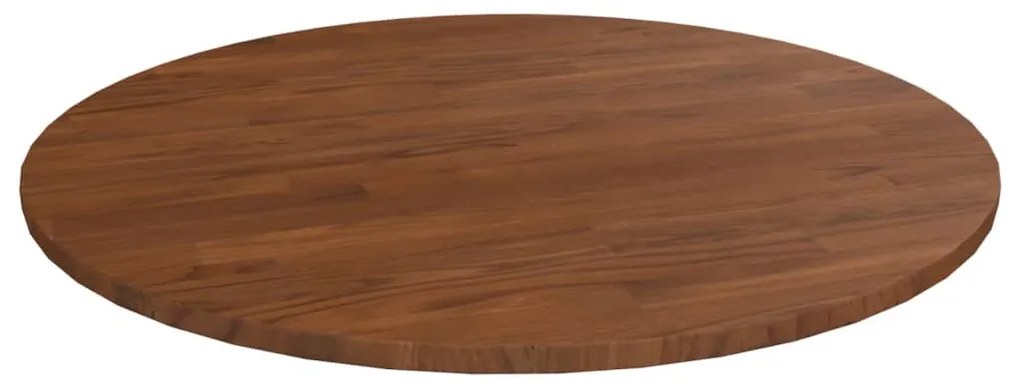 342969 vidaXL Tampo mesa redondo Ø70x1,5 cm carvalho tratado castanho-escuro