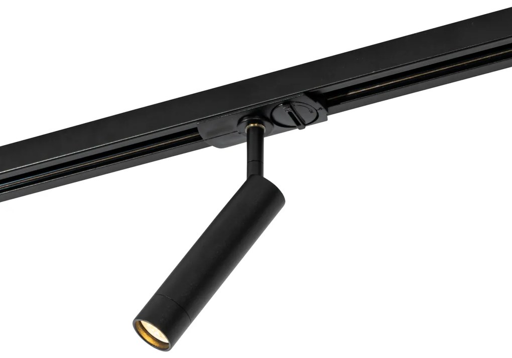 Projetores modernos pretos para sistema de trilhos monofásicos - Iconic Ivy