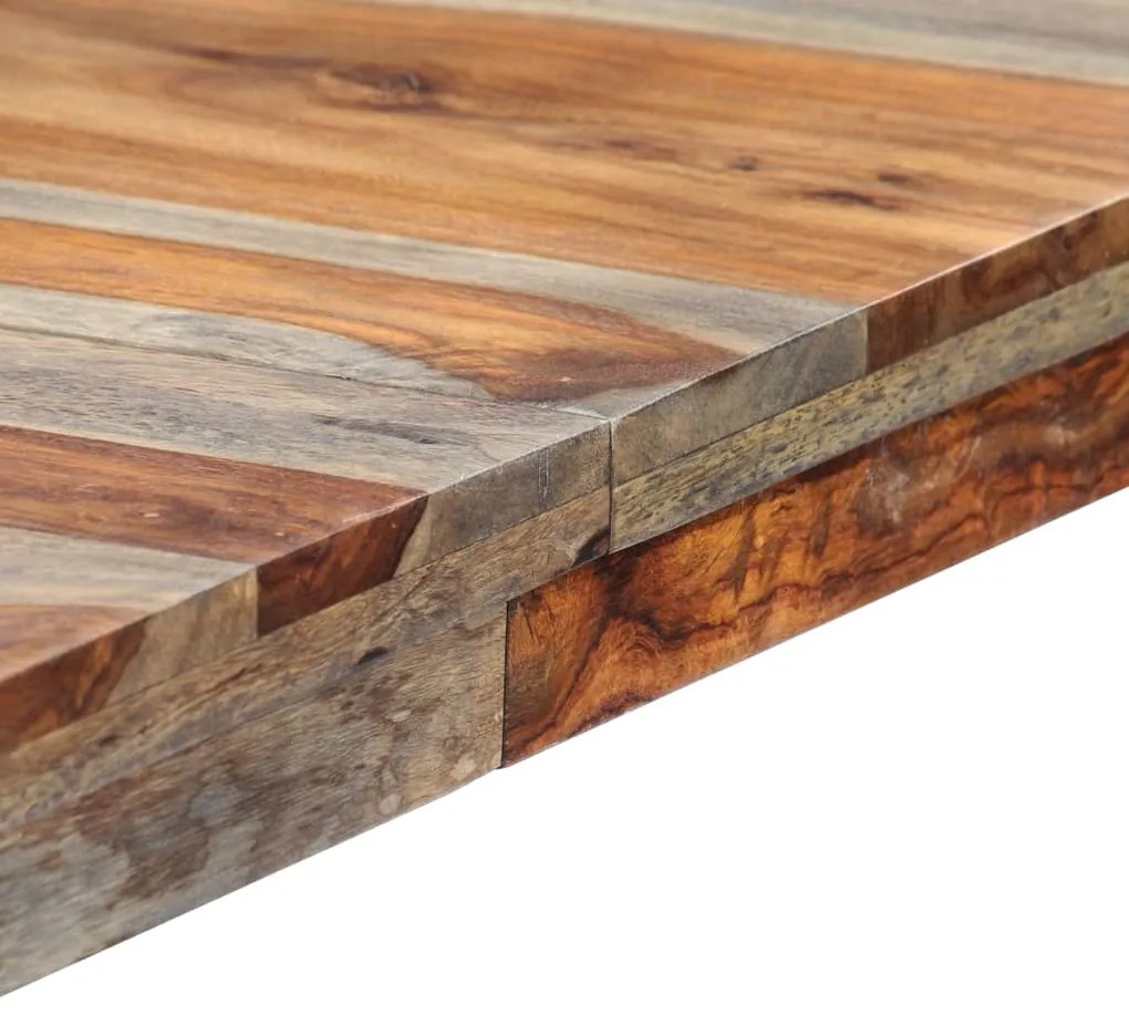 Mesa de jantar 180x90x76 cm madeira de acácia maciça cinzento
