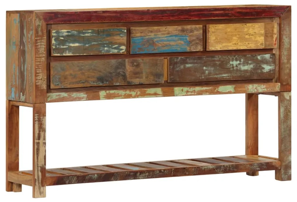 Aparador 120x30x75 cm madeira recuperada maciça