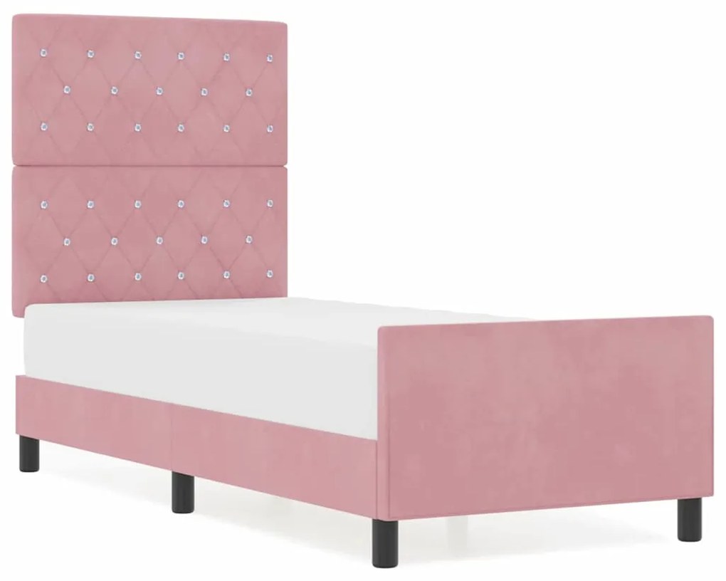 Cama vidaXL Rosa 80x200 cm Veludo