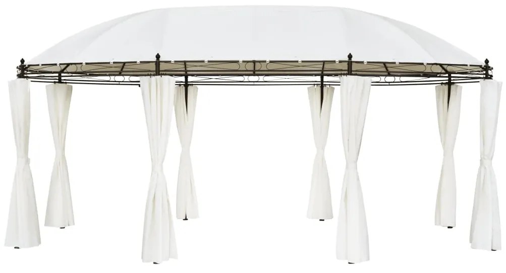 vidaXL Gazebo branco-nata 530 x 350 x 265 cm