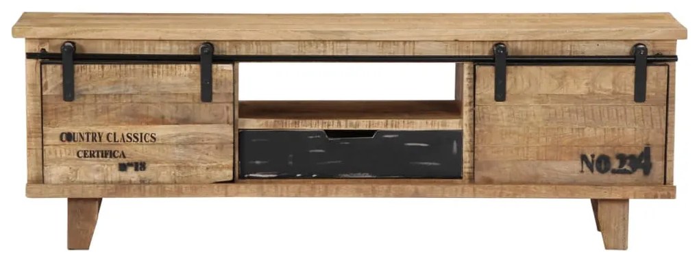 Móvel de TV 120x30x40 cm madeira de mangueira maciça