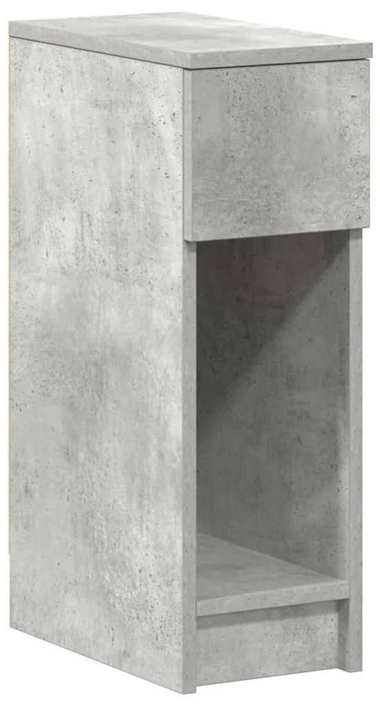 Mesas de cabeceira com gaveta 2 pcs 20x36x60cm cinzento cimento