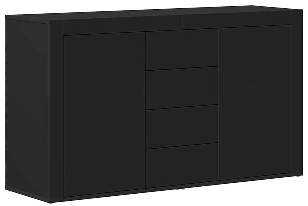 Buffet Lateral vidaXL Preto Madeira engenheirada 120 x 36 x 69 cm