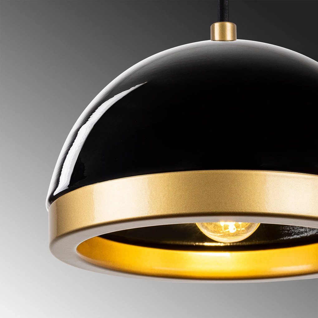 Chandelier Fenerci – Preto e Dourado – 20 x 20 x 21 cm