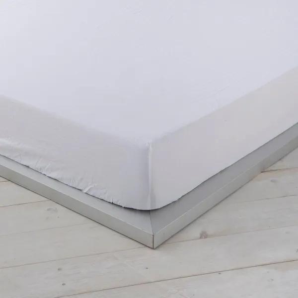 Lençol de baixo ajustável Naturals Branco - Cama de 180 (180 x 200 cm) (S2800175)