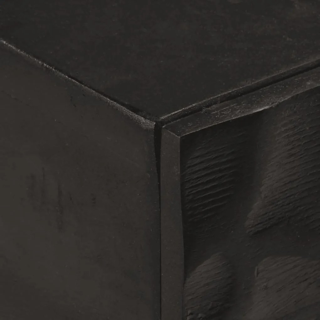 Mesa consola 90x30x76 cm mangueira maciça e ferro preto