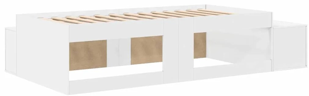 Cama com Armazenamento Branca 90x200 cm