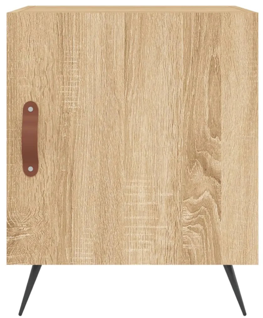 Mesa cabeceira 2pcs 40x40x50cm deriv. madeira carvalho sonoma