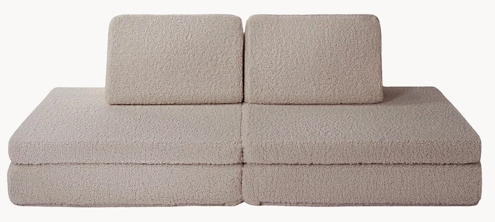 Sofá de brincar modular em teddy para crianças artesanal Mila