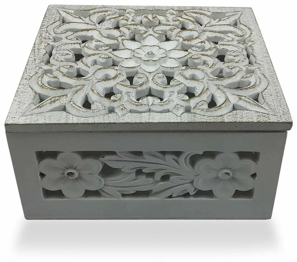 Guarda-Joias Versa Mandala 17 x 8 x 17 cm Madeira MDF