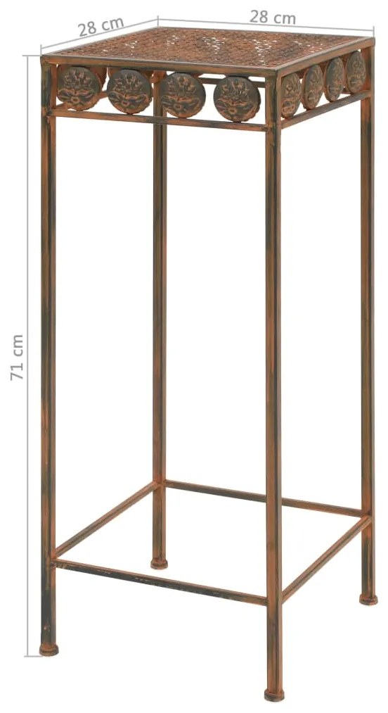 Suportes para plantas 3 pcs estilo vintage metal enferrujado