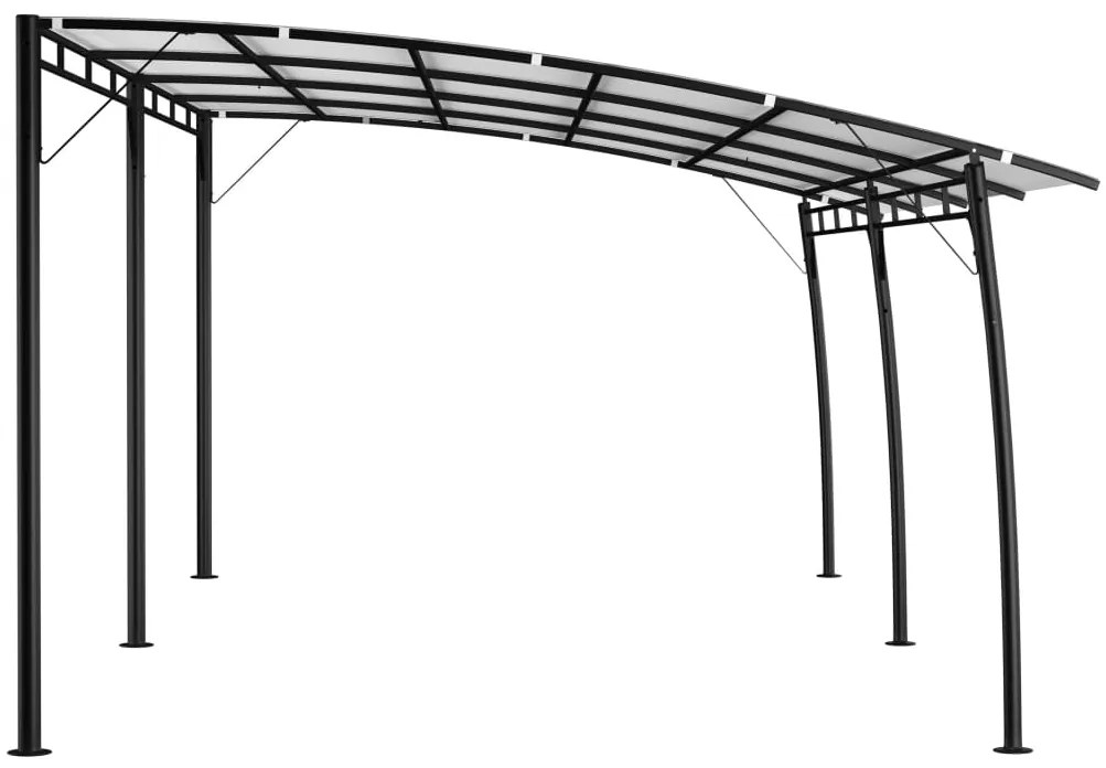 Toldo para-sol de jardim 6x3x2,55 m cor creme