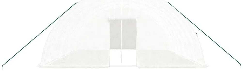 Estufa com estrutura de aço 48 m² 8x6x2,85 m branco