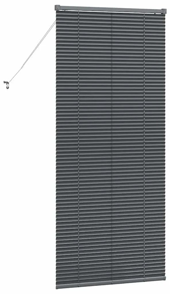 Persiana de Janela Cinzento-escuro 80 x 175 cm Alumínio