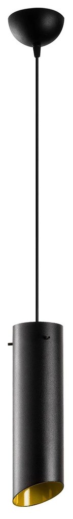 Candeeiro de Teto Sivani – Preto e Amarelo – Diâmetro 8 cm x Altura 11