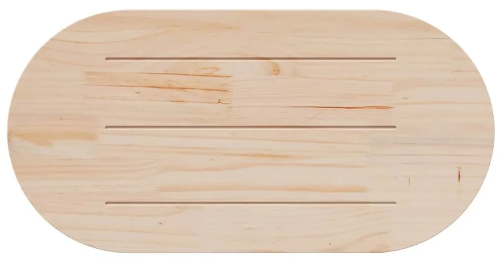 Tampo de mesa oval 110x55x2,5 cm pinho maciço branco