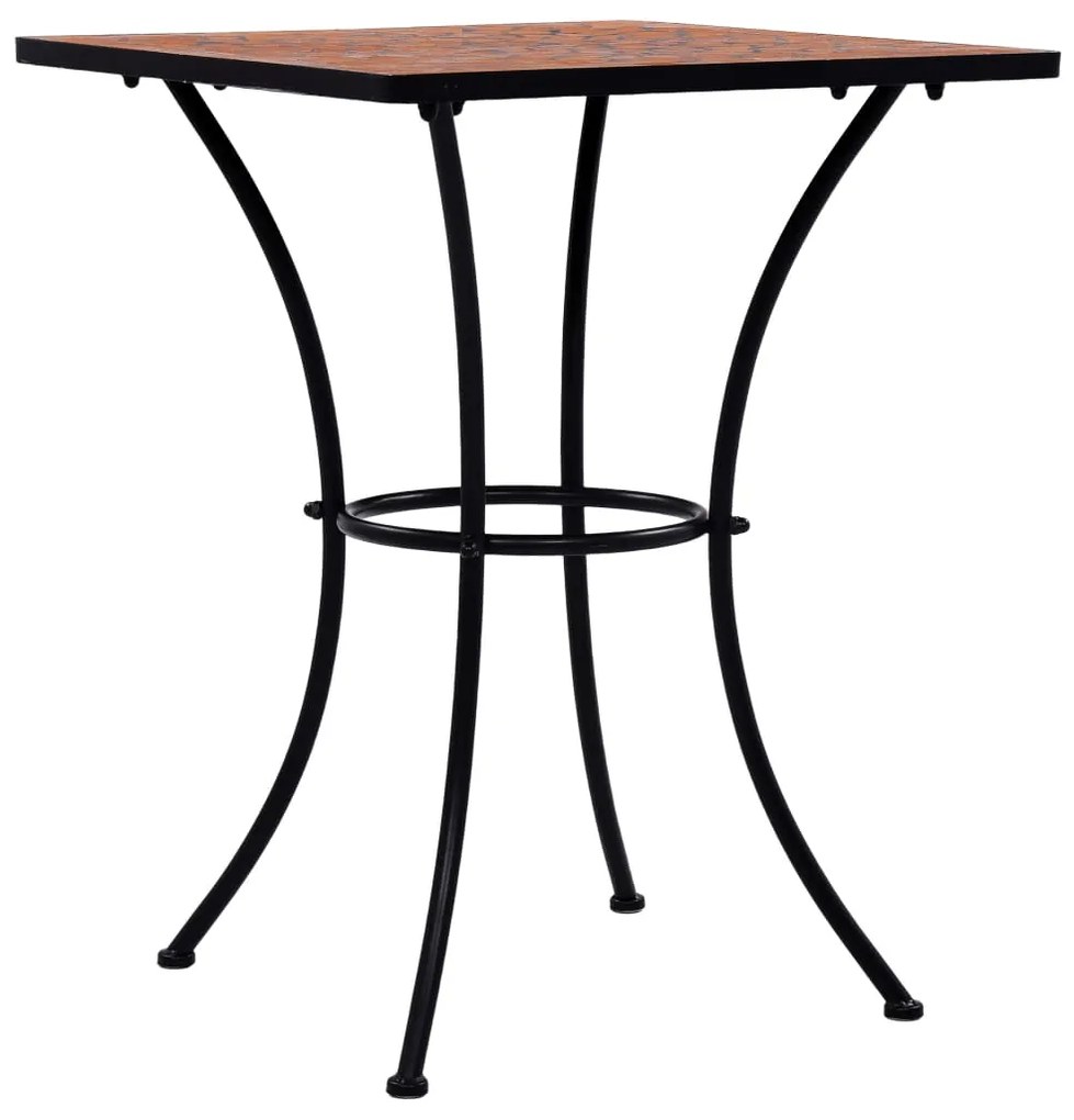 Mesa bistrô em mosaico 60 cm cerâmica terracota