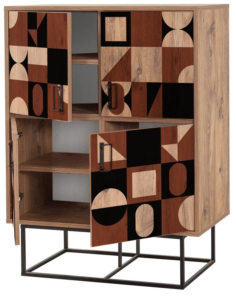 Armário Multiusos Quantum – Pinho Atlântico – 93x115x36 cm