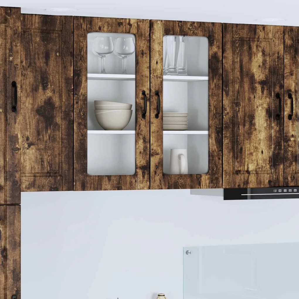 vidaXL Armário de Cozinha com porta Carvalho Defumado 80 x 31 x 80 cm