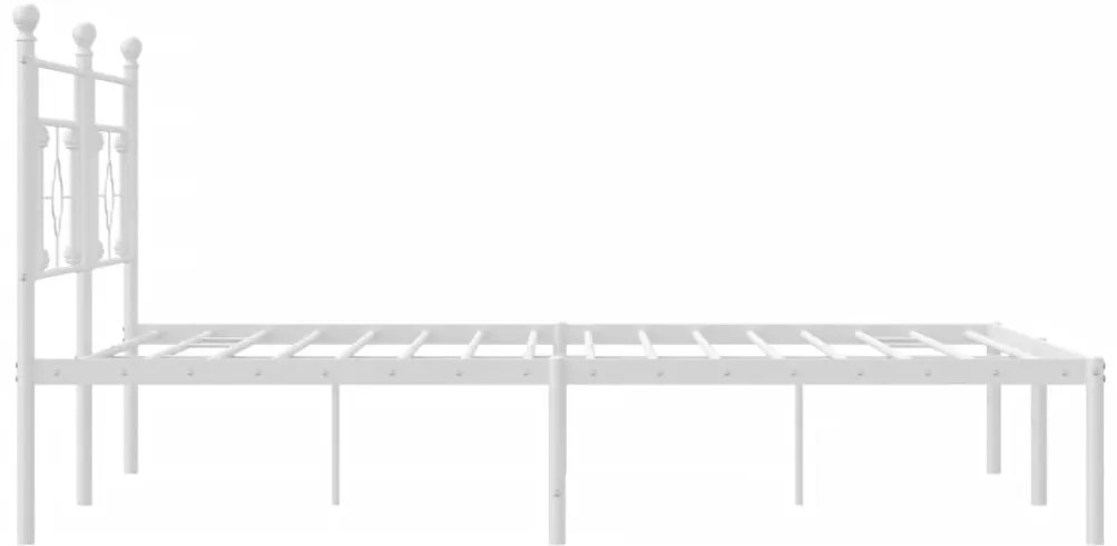 Estrutura de cama com cabeceira 180x200 cm metal branco