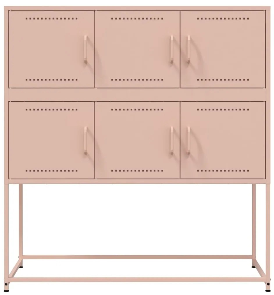 Aparador 100,5x39x107 cm aço rosa