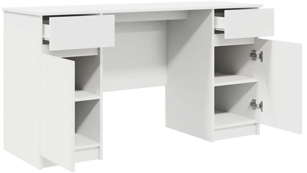 Mesa vidaXL Branca 140x49x76 cm Madeira engenheirada