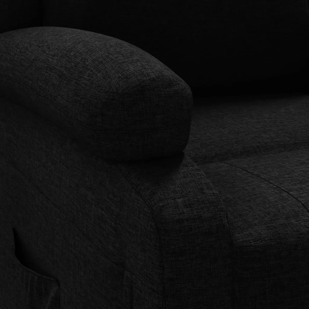 Poltrona de massagens elétrica tecido preto