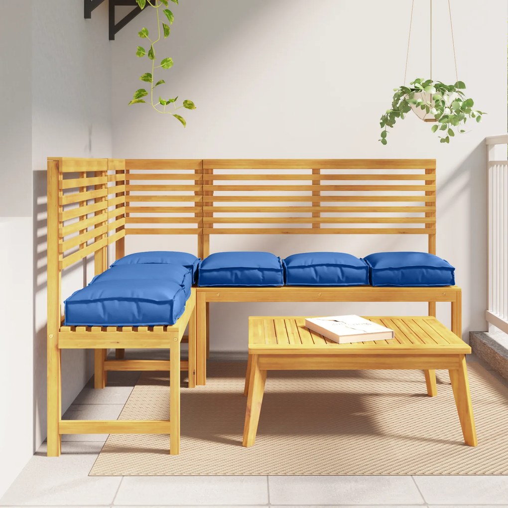 vidaXL Almofadas de Palete para Assento 6 pcs Azul Royal 40x40x8 cm Tecido Oxford