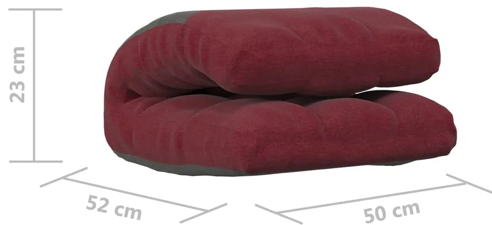 Colchão/cadeira de piso dobrável tecido vermelho tinto