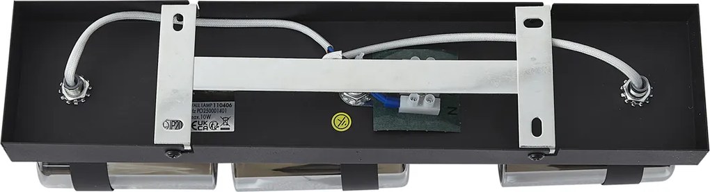 Foco de teto preto com vidro fumado 3 luzes giratório e inclinável - Gianni