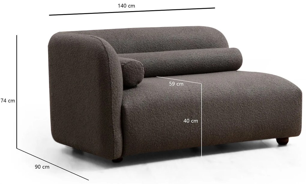Sofá de 3 Lugares Victoria – Cinza – 228 cm x 74 cm x 90 cm