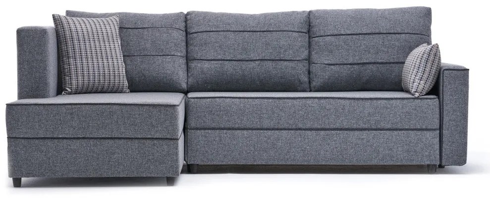 Sofá-Cama de Canto Ece – Cinzento – 242x88x90 cm