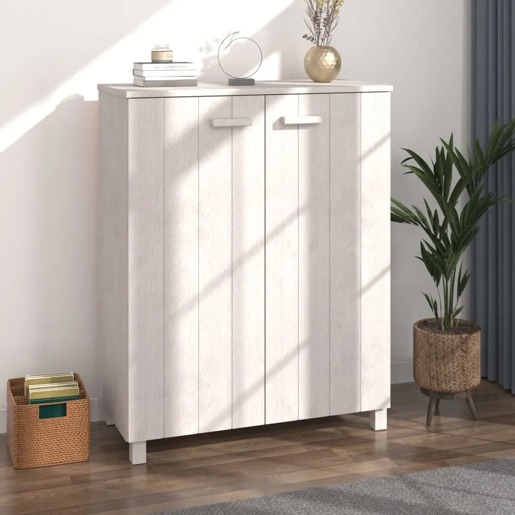 Sapateira 85x40x108 cm pinho maciço branco