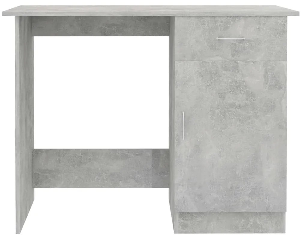 Secretária 100x50x76 cm derivados de madeira cinzento cimento