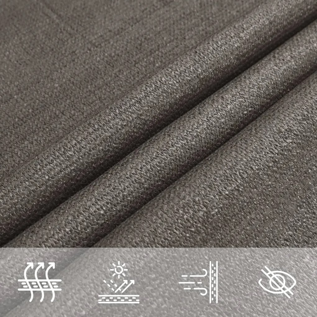 Para-sol estilo vela 160 g/m² 3,5x5 m PEAD antracite
