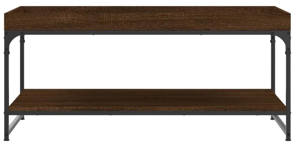 Mesa centro 100x49x45 cm derivados de madeira carvalho castanho