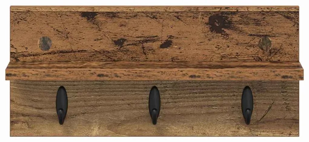 Cabideiro de Parede Madeira antiga 40 x 10.5 x 18 cm