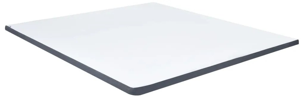 Cama boxspring 200x200 cm tecido cinzento-escuro
